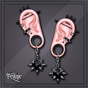 &#x27;Destruction&#x27; Earrings + Gauges Set