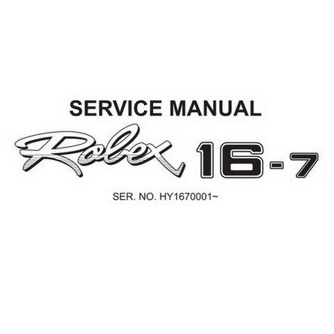 Hyundai Robex 16-7 / R16-7 Mini Excavator Service Repair Manual
