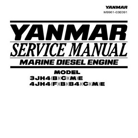 Yanmar 3JH4E / 4JH4E Marine Diesel Engine Repair Service Manual