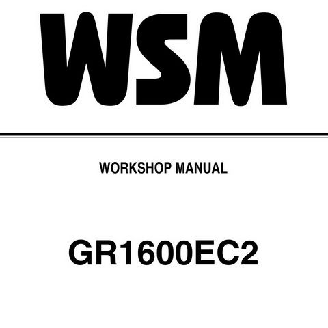 Kubota GR1600EC2 Tractor Service Repair Workshop Manual 