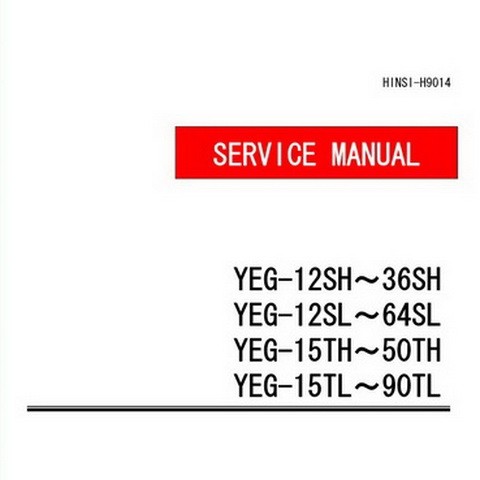 Yanmar YEG Series Diesel Generator Repair Service Manual 