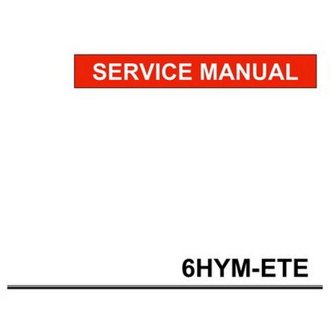 Yanmar 6HYM-ETE Marine Propulsion Engine Repair Service Manual 