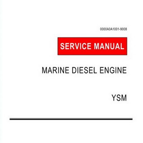 Yanmar YSM Model Marine Diesel Engine Repair Service Manual 