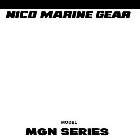 Yanmar MGN Series Nico Marine Gear Repair Service Manual 