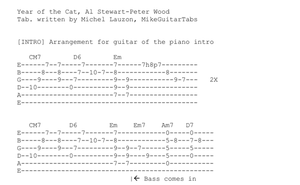 Year of the Cat, Al Stewart, Tabs (PDF)