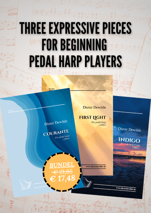 Three expressive pieces for beginning pedal harp