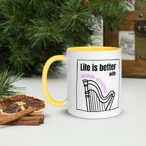 Mug - Life Is Better With Strings Attached - pink