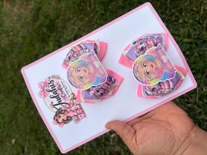 Pastel Werewolf Girl Hair Bow Set