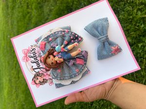 Denim &amp; Candy Dreams Bow Set