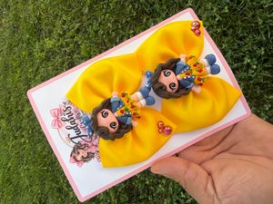 Yellow Doll Hair Bow Set