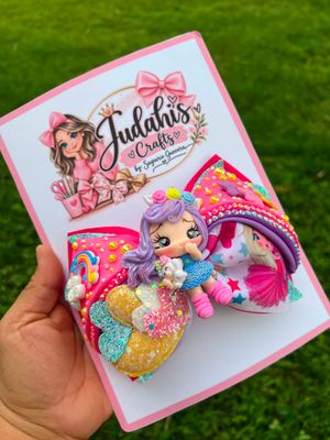 Unicorn Hoodie Girl Hair Bow