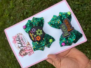 Green Hocus Pocus Hair Bow Set