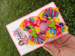 Fiesta Cactus Hair Bow Set
