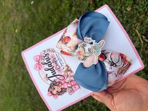 Slate Blue Pumpkin Fairy Hair Bow