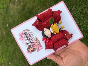 Red Autumn Girl Hair Bow