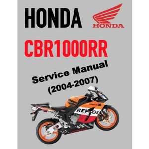 HONDA CBR1000RR FIREBLADE SC57 (2004-2007) SERVICE WORKSHOP MANUAL + PARTS CATALOGUE + OWNER'S MANUA