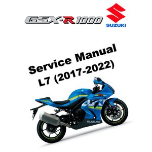 SUZUKI GSX-R 1000 L7 A/R (2017-2022) SERVICE WORKSHOP MANUAL + PARTS CATALOGUE + OWNER'S MANUAL