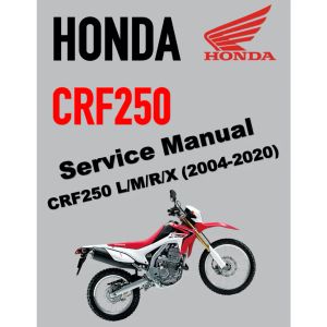 HONDA CRF 250 CRF250 L/RLA/M/R/X (2004-2020) SERVICE WORKSHOP MANUAL + PARTS CATALOGUE + OWNER'S MAN