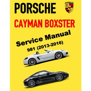 PORSCHE CAYMAN / BOXSTER 981 (2013-2016) SERVICE WORKSHOP MANUAL + PARTS CATALOGUE
