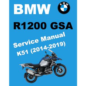 BMW R1200GS ADVENTURE K51 (2014-2019) SERVICE WORKSHOP MANUAL + PARTS CATALOGUE + OWNER'S MANUAL