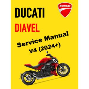 DUCATI DIAVEL V4 (2024+) SERVICE WORKSHOP MANUAL + PARTS CATALOGUE + OWNER'S MANUAL