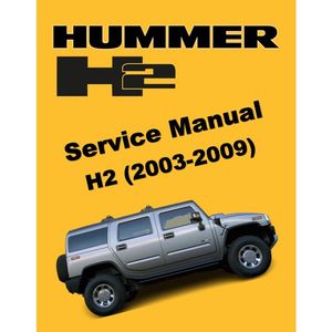 HUMMER H2 (2003-2009) SERVICE WORKSHOP MANUAL