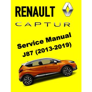 RENAULT CAPTUR J87 (2013-2019) SERVICE WORKSHOP MANUAL