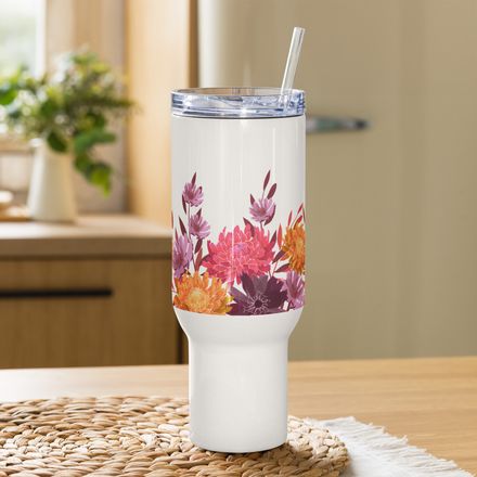 Rustic Bloom Travel Mug