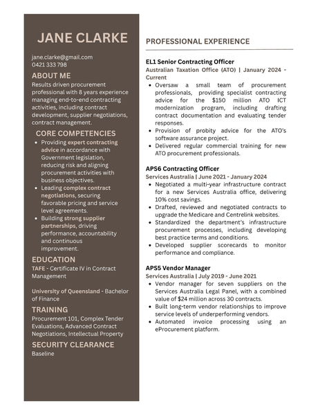 Modern Mid-Career CV Template