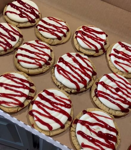 Raspberry cheesecake cookies!