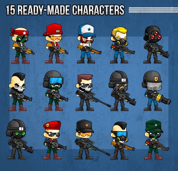 Custom Soldiers - Game Sprites
