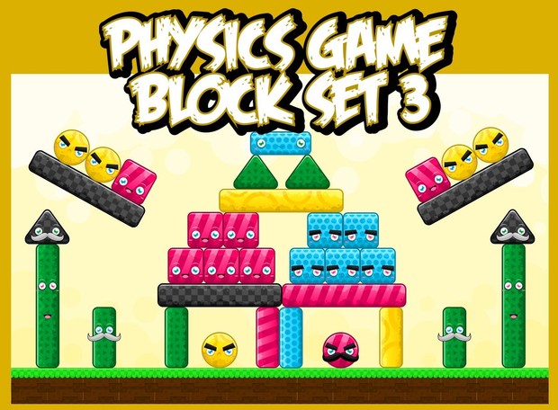 Cute Physics Game Block Set
