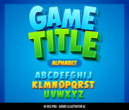 3D Colorful Video Game Alphabet Letter