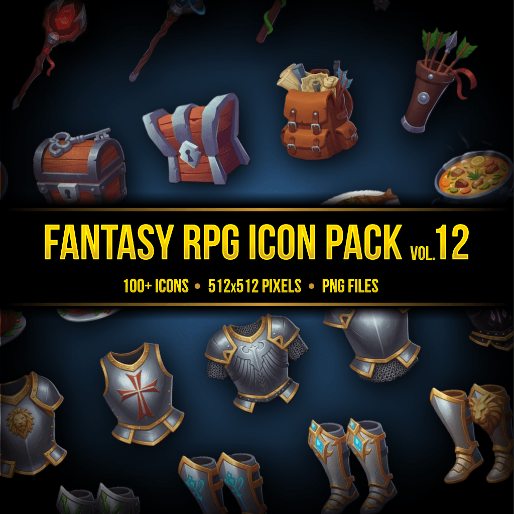 100+ Fantasy RPG Inventory Icon Pack