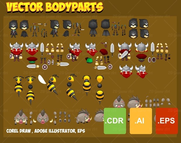 Assassin &amp; Viking - Game Sprites