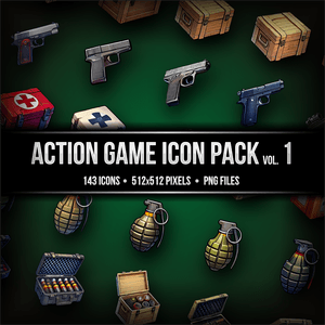 Action Game Inventory Icon Pack vol. 1