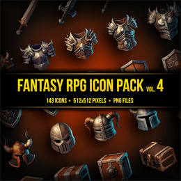 Fantasy RPG Game Inventory Icon Pack vol. 4