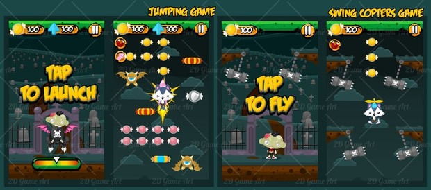 Jumping &amp; Copters Game Sprites