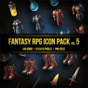 Fantasy RPG Game Inventory Icon Pack vol. 5