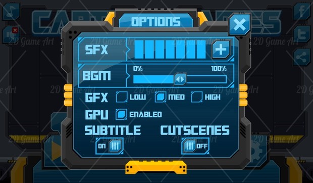 Sci-fi Game GUI