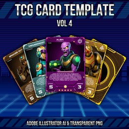 TCG Game Card Template vol. 5