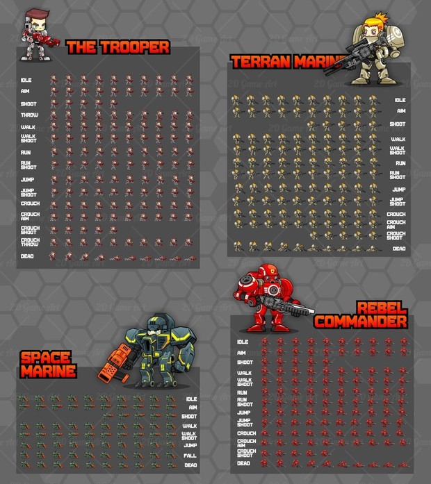Future Soldiers - Game Sprites