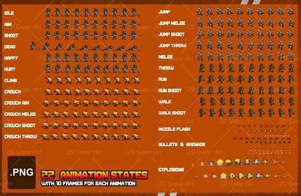 Advanced Soldier - Game Sprites