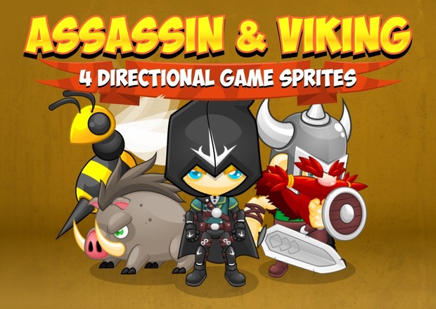 Assassin &amp; Viking - Game Sprites