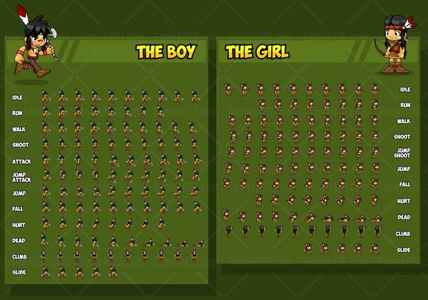 Native Americans - Game Sprites