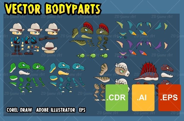 Dinosaur Park - Game Sprites