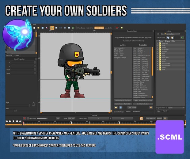 Custom Soldiers - Game Sprites