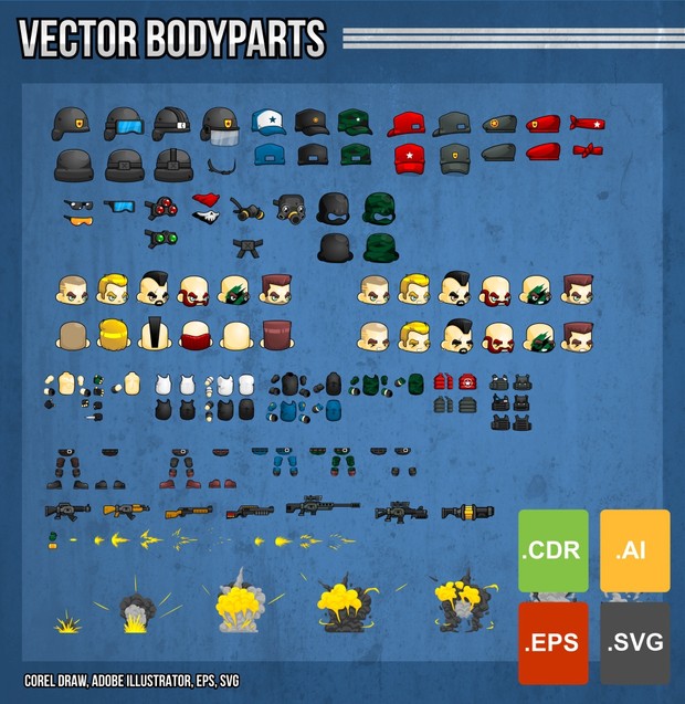 Custom Soldiers - Game Sprites