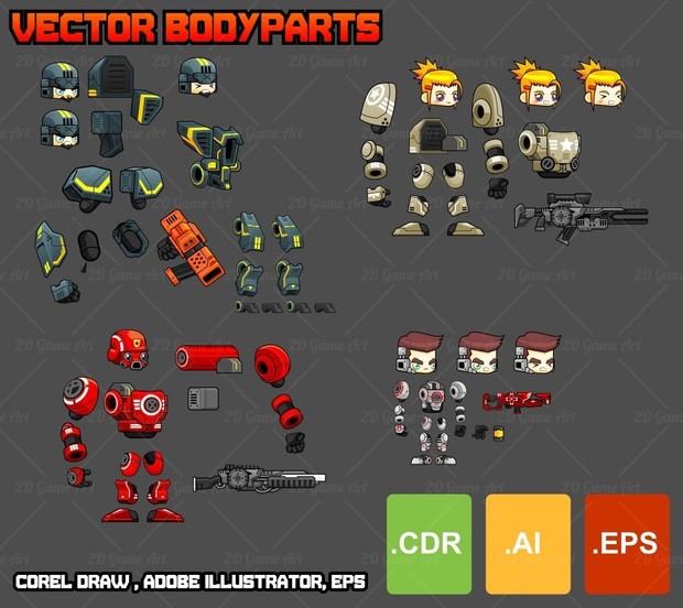 Future Soldiers - Game Sprites