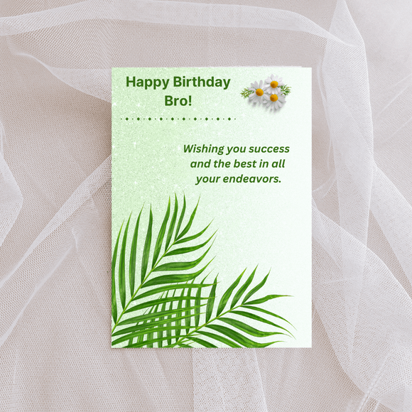 Brother Birthday Card- Portrait. Printable- instant download, 5x7 In